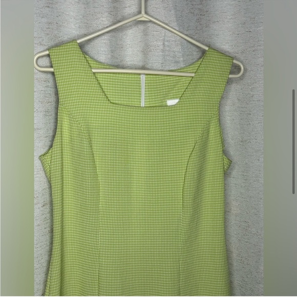 Vintage Lime Gingham Dress - Picture 2 of 3